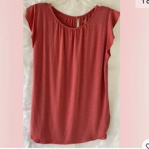 Loft Womens Sleeveless Top with Flutter Sleeves XS
